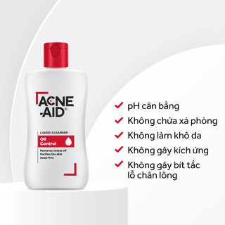 Sữa rửa mặt ACNE AID LIQUID CLEANSER 100ml Cho Da Nhờn Và Mụn