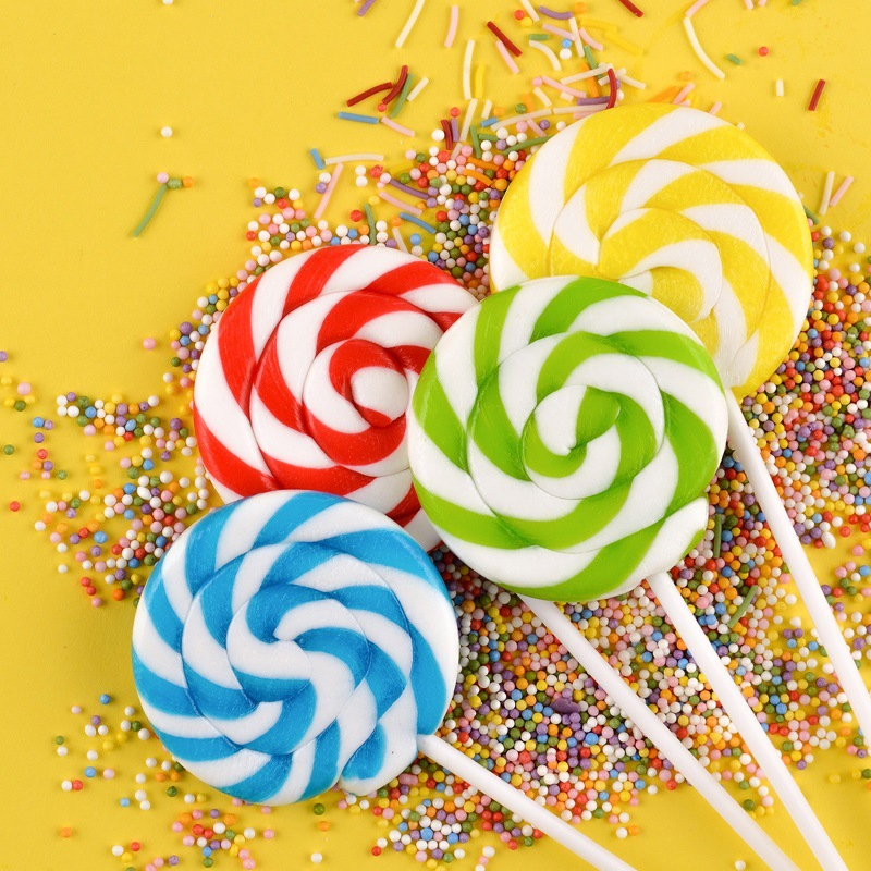 Kẹo mút cầu vồng Lollipop hương vị trái cây thơm ngon Kẹo mút