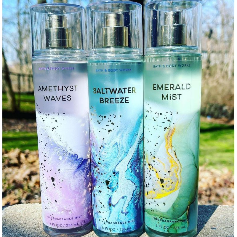 Body Mist SALTWATER BREEZE EMERALD MIST AMETHYST WAVES Bath Body