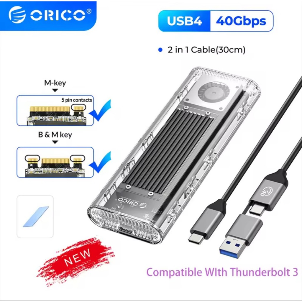 Box Orico TCM2 U4 Thunderbolt 3 40Gbps Hỗ Trợ Ổ Cứng M2 NVME Shopee