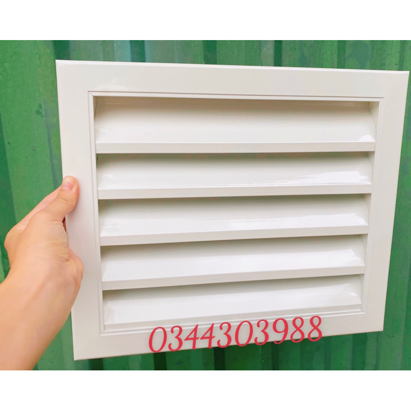 Chớp ô thoáng Cửa gió nan Z Louver KT 400x400 chống hắt mưa chớp