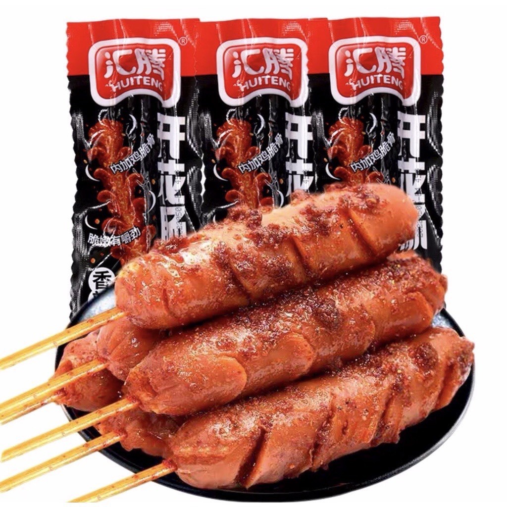 Xúc xích xiên nướng BBQ đầu trâu 45g cay Tứ Xuyên Ăn vặt hot tiktok