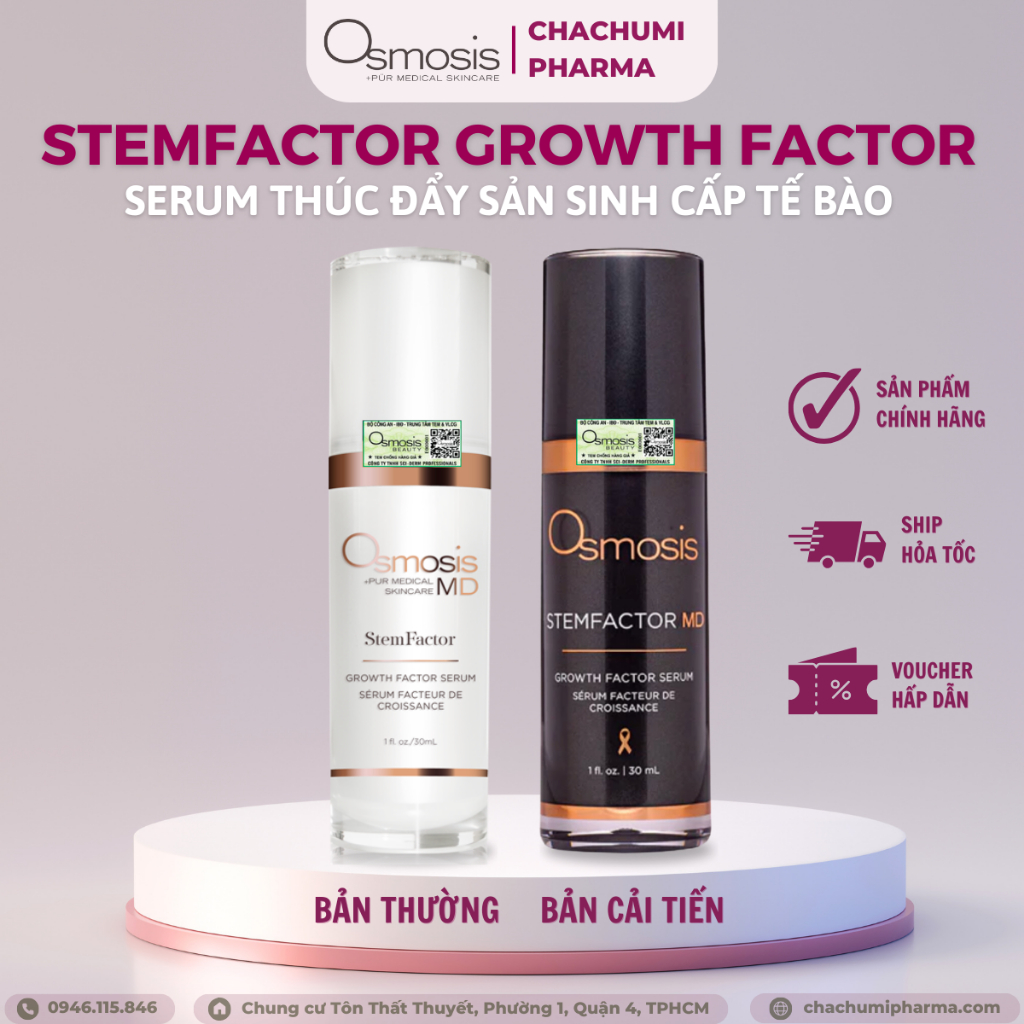 Osmosis Stemfactor Growth Factor Serum thúc đẩy sản sinh cấp tế bào