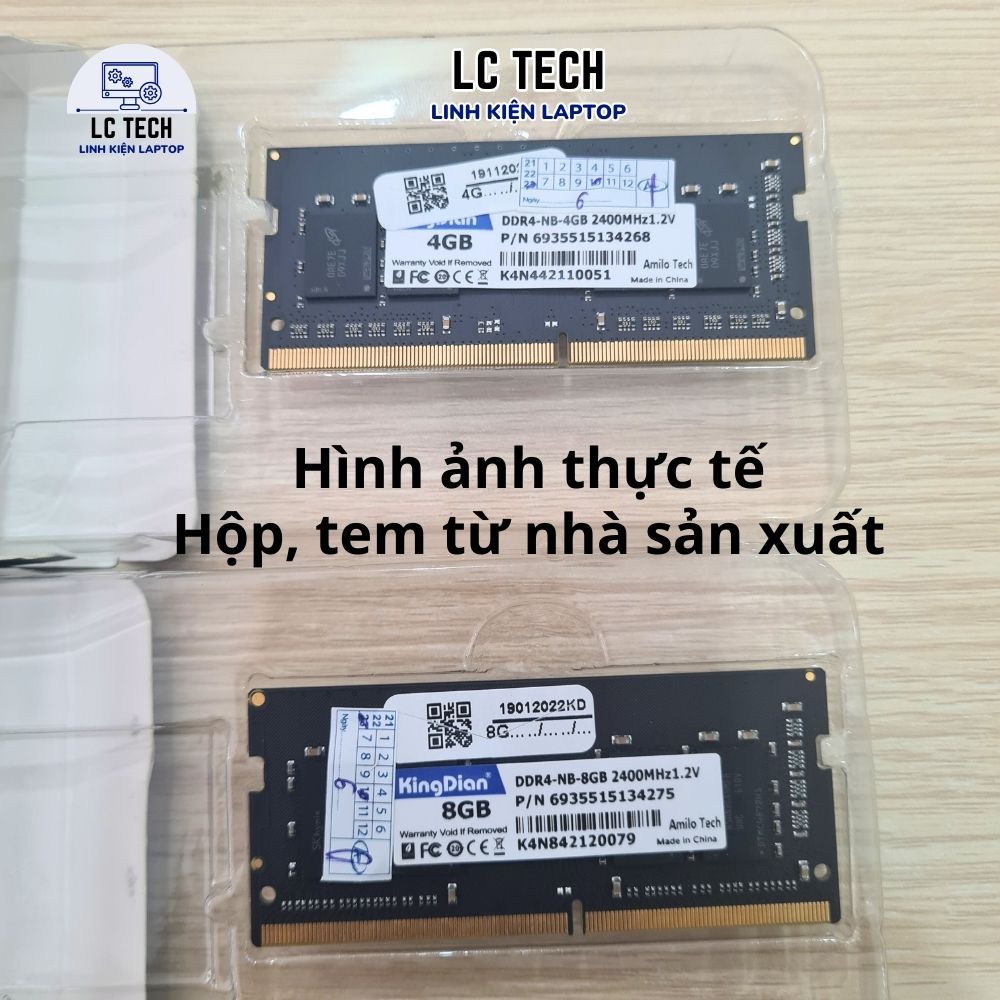 RAM Laptop DDR4 4GB 8GB Bus 2400Mhz 2666Mhz KingDian Chính Hãng Bảo