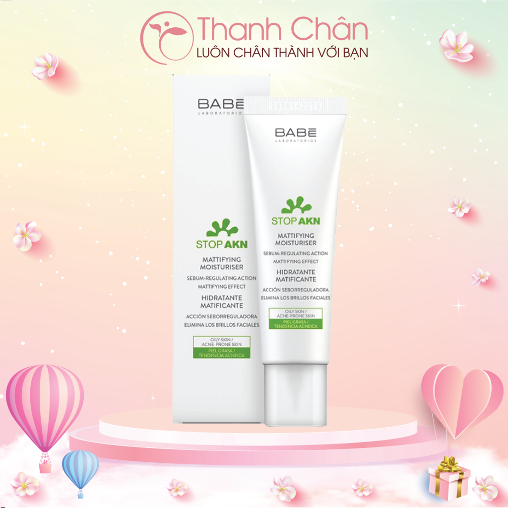 Kem Dưỡng Babe Stop Akn Mattifying Moisturiser 50ml cho da dầu mụn