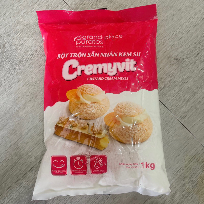 Bột Trộn sẵn Nhân Su Kem Cremyvit Puratos 1kg Shopee Việt Nam