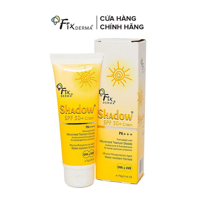 CHÍNH HÃNG Kem Chống Nắng Dưỡng Ẩm Body Fixderma Shadow SPF 50 75g