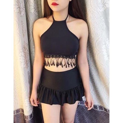 Đồ Bơi Nữ Bikini Lanbishop Hai Mảnh Yếm Tua Rua Chân Váy đuôi cá Couple