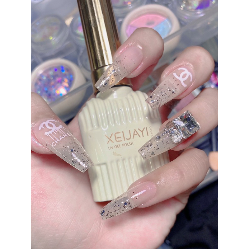 Nailbox thiết kế thạch nude đính đá sang trọng Shopee Việt Nam