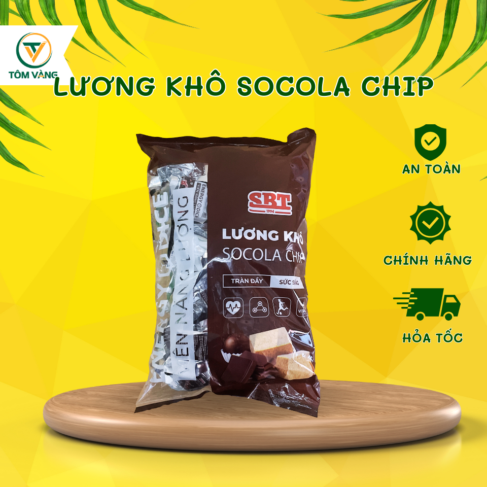 Lương khô socola chip SBT Tổng Kho Lương Khô Tôm Vàng Túi 500g