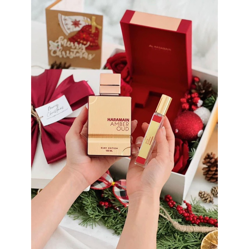 Mẫu thử nước hoa Haramain Amber Oud Ruby Edition Combo 10ml Ruby