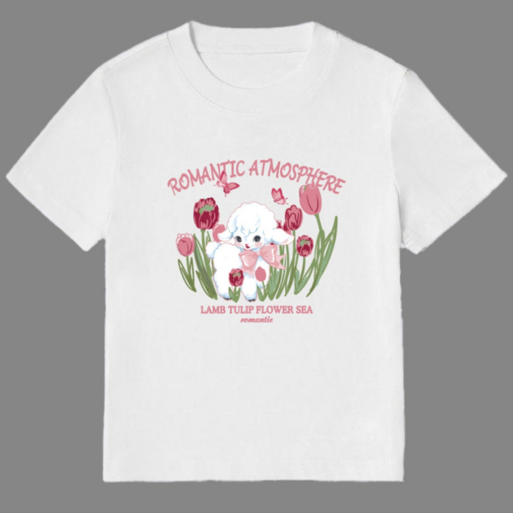 O Thun Baby Tee Pinkstore In H Nh D Th Ng Romantic Tulip A