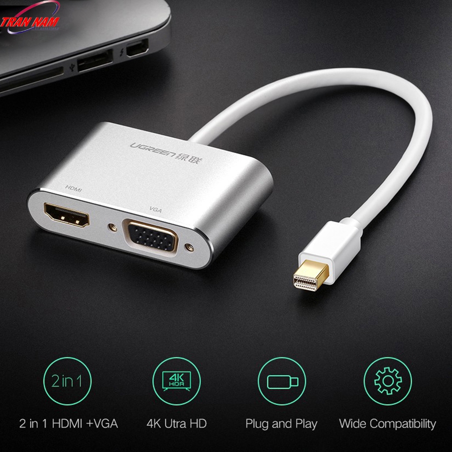 Cáp Mini DisplayPort sang HDMI VGA Ugreen bảo hành 18 tháng Shopee