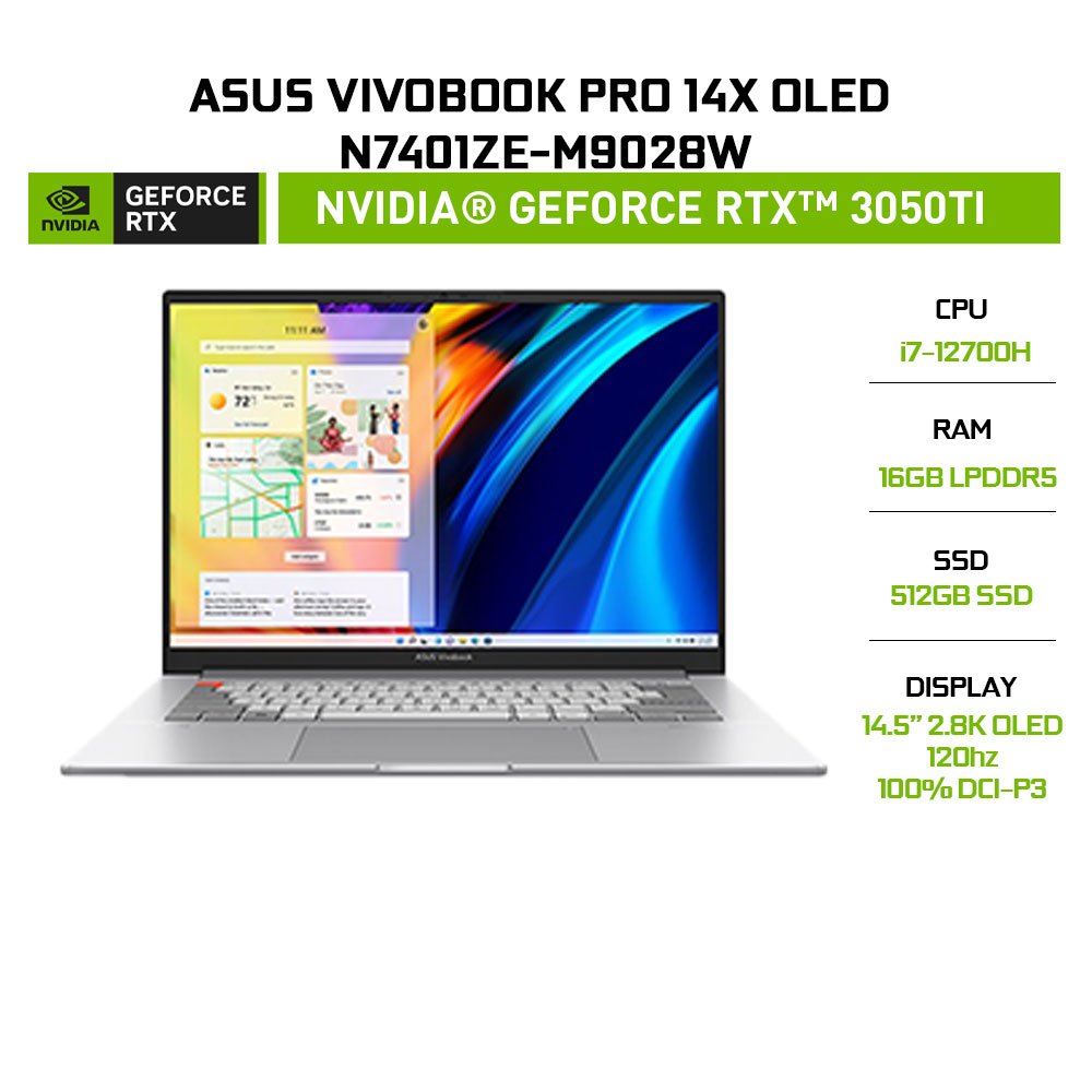 Laptop ASUS VivoBook Pro 14X OLED N7401ZE M9028W I7