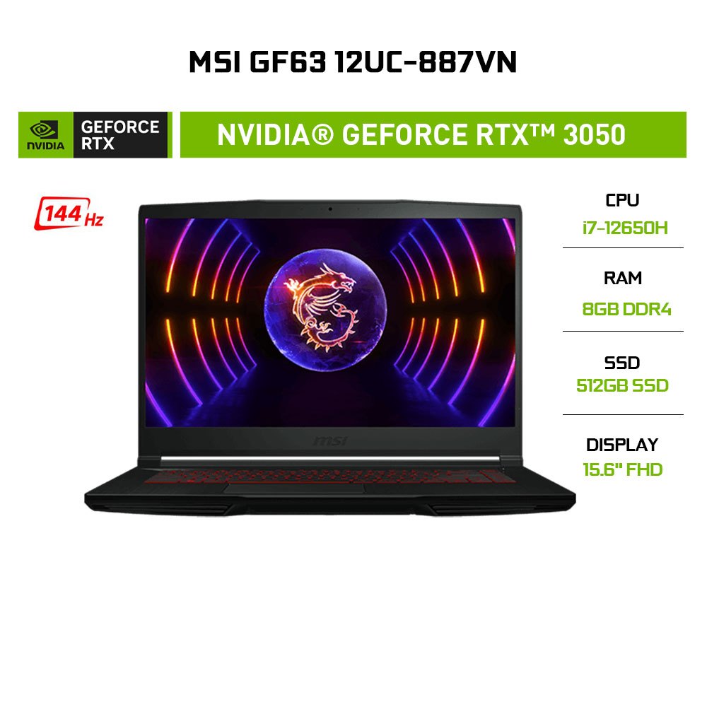 Laptop Gaming Msi Gf Uc Vn I H Gb Gb Geforce Rtx