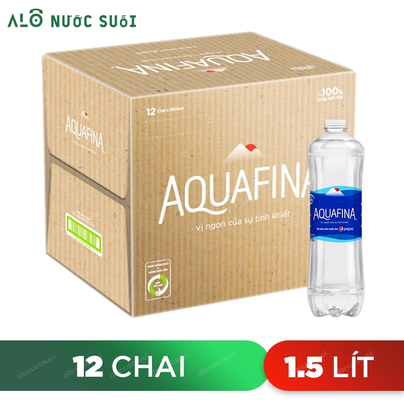 Thùng nước suối tinh khiết Aquafina 1 5L 12 chai Shopee Việt Nam