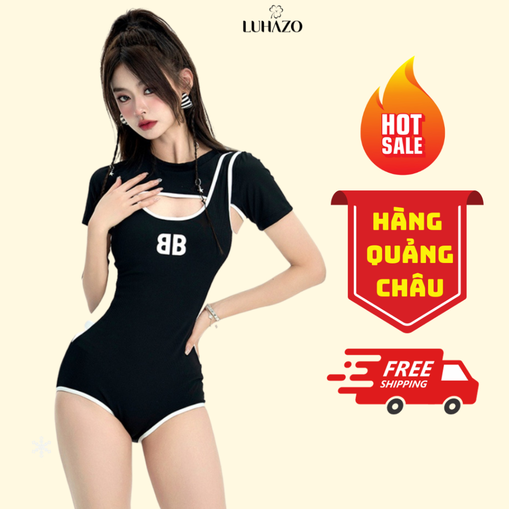 Bikini liền thân 1 mảnh cúp ngực 2 dây quảng châu LUHAZO che khuyết