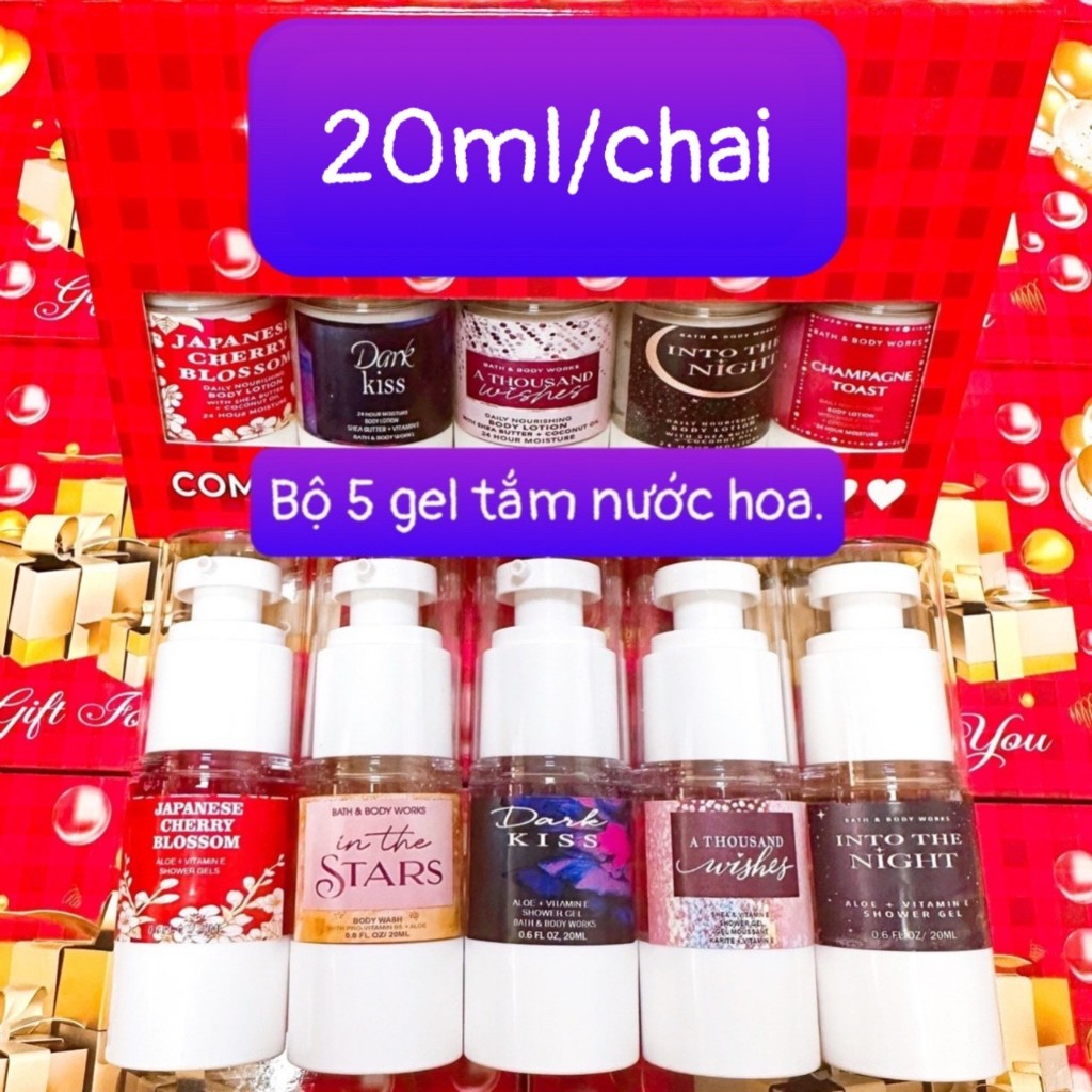 Set Chai Nh H Nh S A T M Mini Size Ml C Bbw Bath Body Works