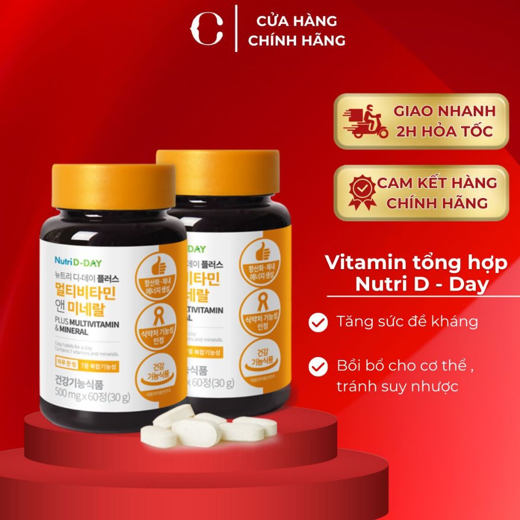 Viên uống Nutri D Day PLUS Multivitamin Mineral vitamin tổng hợp