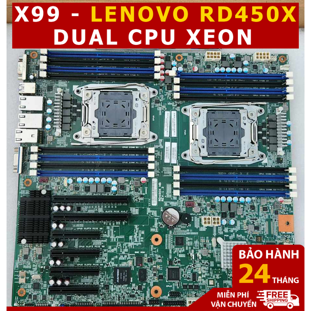 Mainboard Hãng Lenovo RD450X Dòng Bo Mạch Chủ X99 Dành cho CPU Xeon