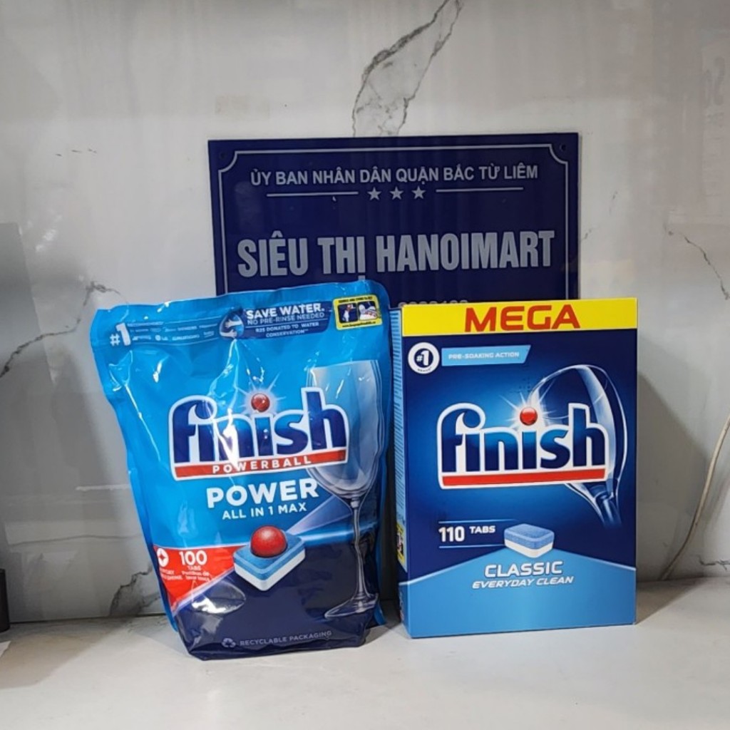 Viên rửa bát Finish All in 1 Max 100 viên viên finish classic 110 viên