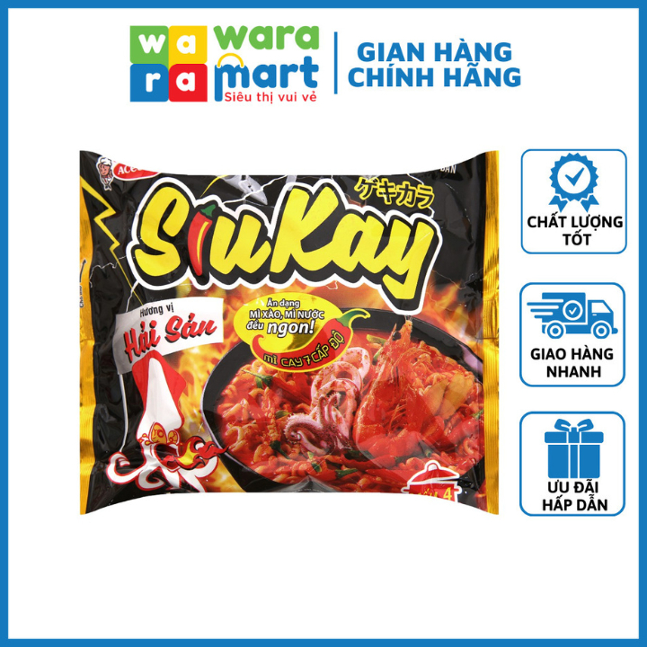 Combo 3 gói 128gr Siêu Cay Siu kay Siêu Ngon Sợi Mì Dai Dai Thơm