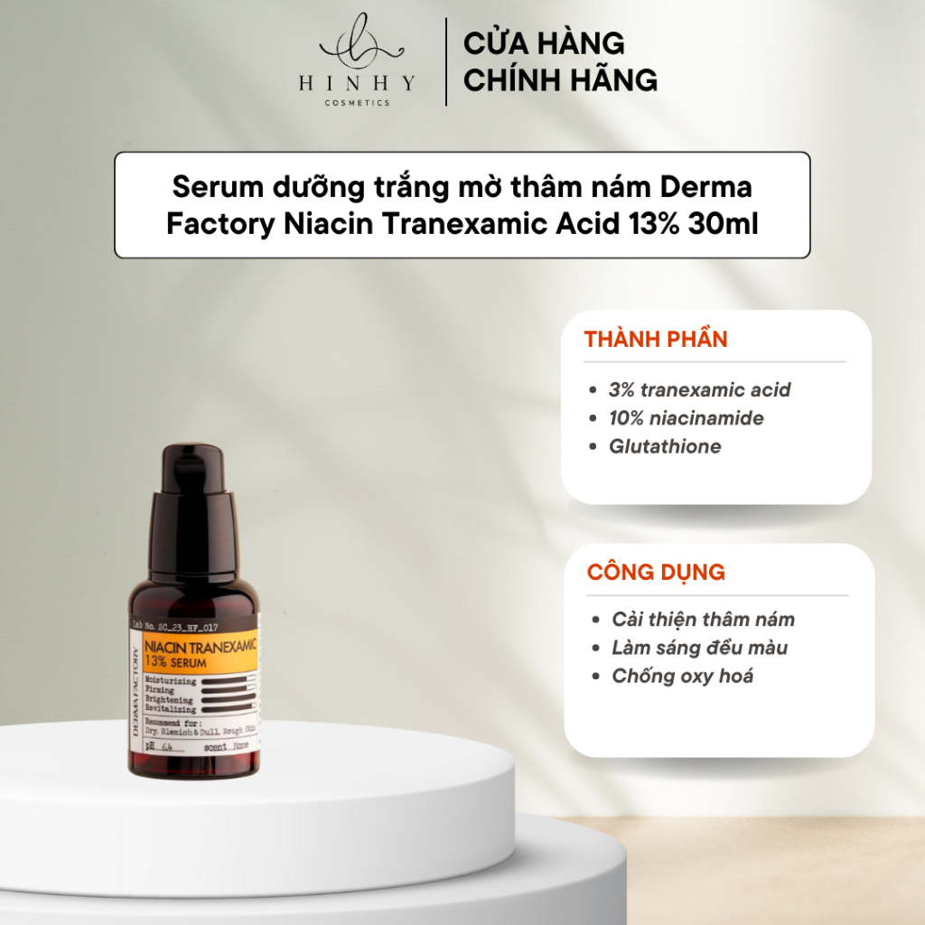 Serum D Ng Tr Ng M Th M N M Derma Factory Niacin Tranexamic Acid