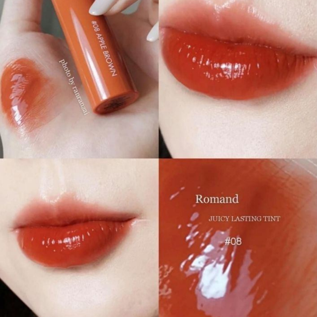 Son tint Romand Juicy Lasting Tint màu 23 Nucadamia Màu Đỏ Nâu Nude