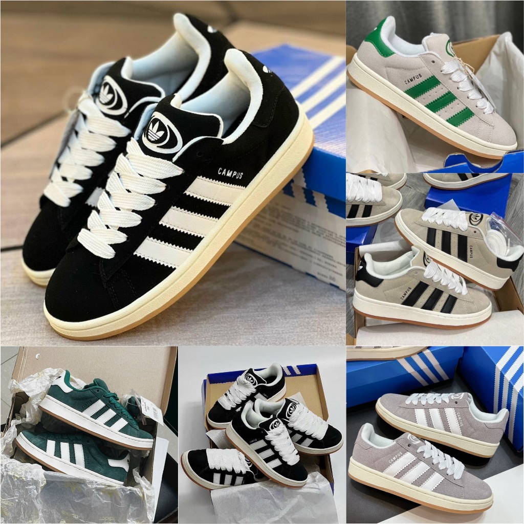 Giày Thể Thao Adidas Campus 00s Đen Xám Xanh Giày Nỉ Nhung Thể Thao