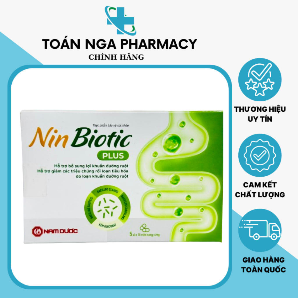 Men Vi Sinh Nin Biotic Plus Nam Dược Bổ Sung 3 Chủng Lợi Khuẩn Tăng