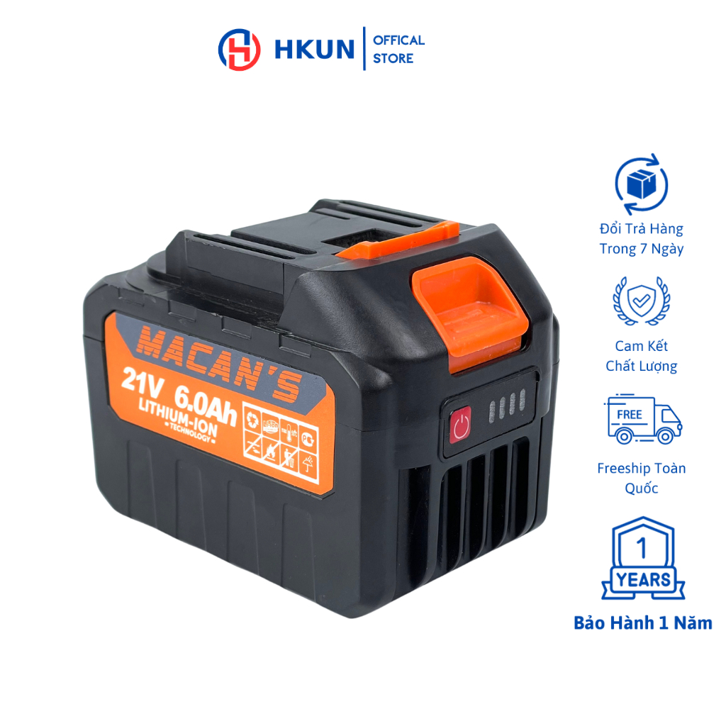 Pin MACAN 15 Cell 21V dung lượng cao chân pin phổ thông Shopee Việt Nam