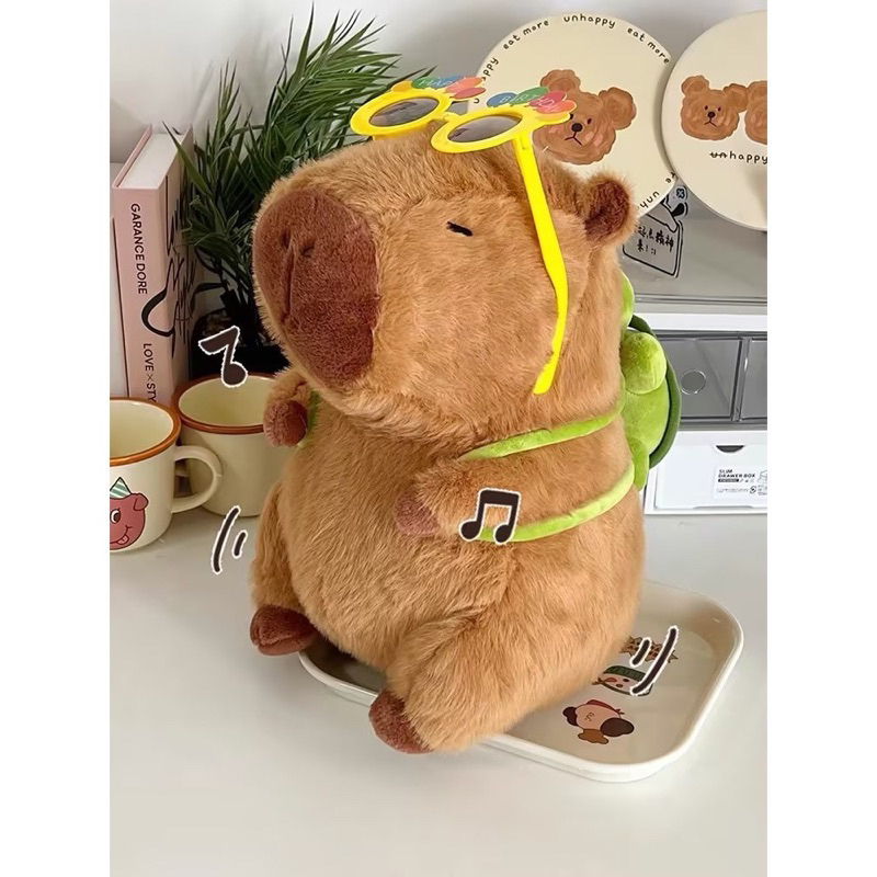 Gấu Bông Capybara Mang Balo Rùa Xanh Siêu Đáng Yêu Shopee Việt Nam