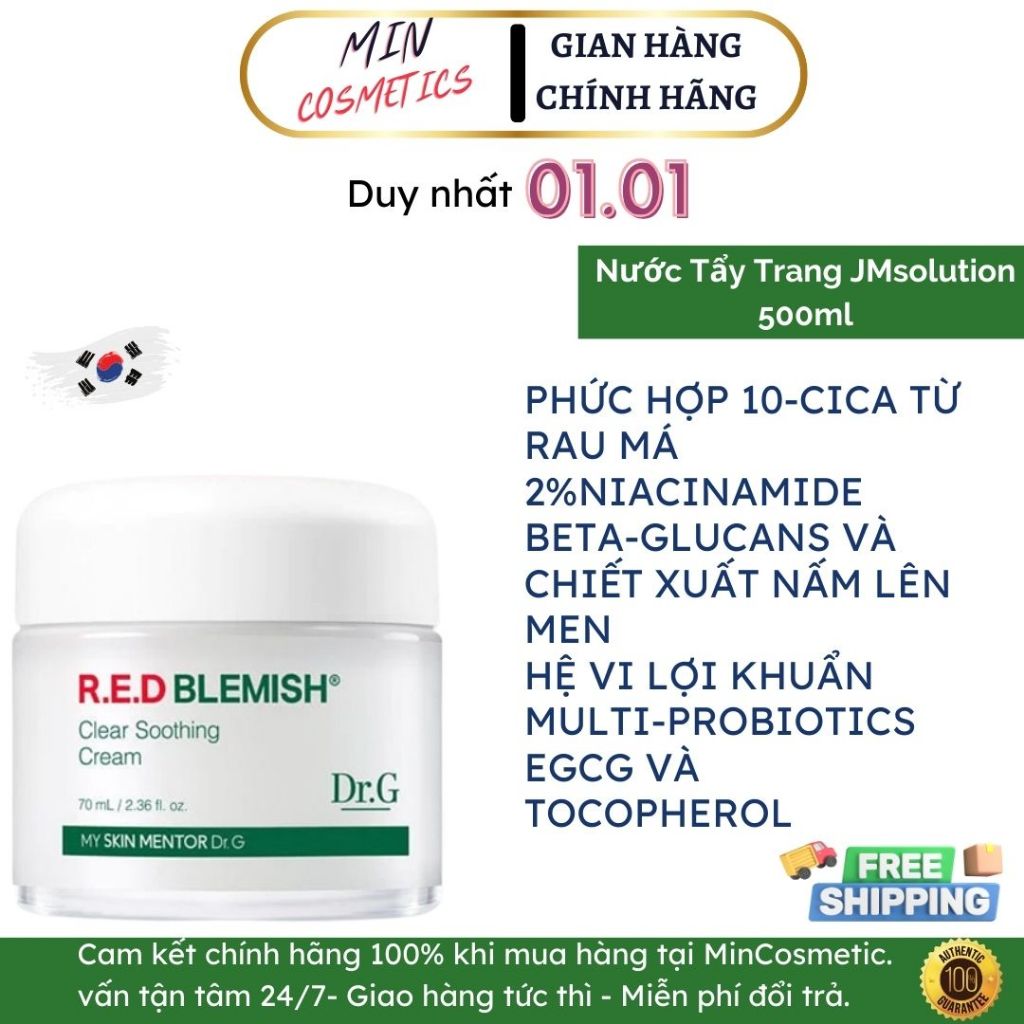 Kem D Ng Dr G Red Blemish Clear Soothing Cream Ml Shopee Vi T Nam