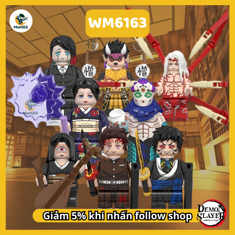 Mô Hình Anime Thanh Gươm Diệt Quỷ WM6163 Đồ Chơi Lắp Ráp Minifigure