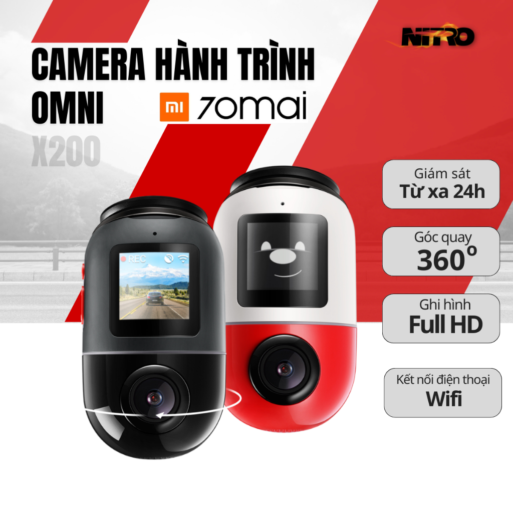 Camera Hành Trình 70mai Omni X200 Giám Sát Từ Xa Bằng Mạng 4G Điều