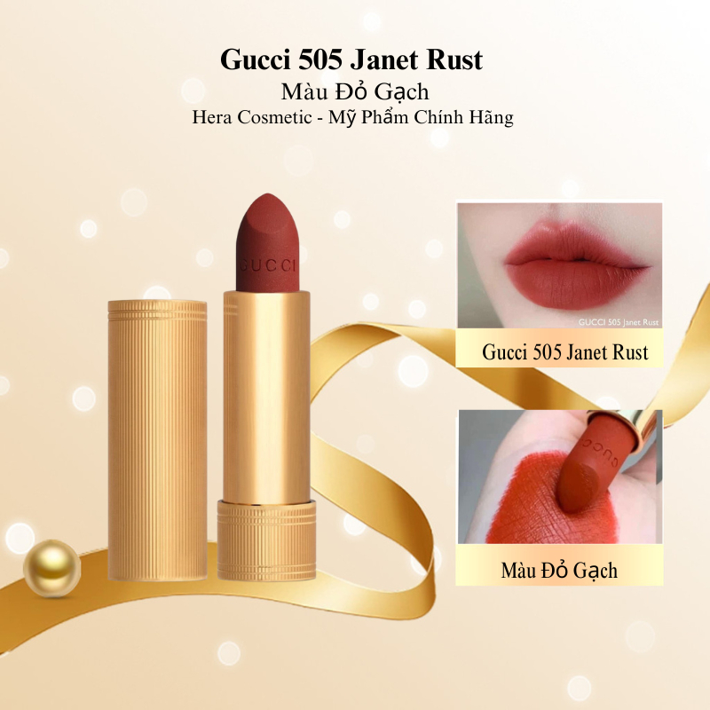 Son Gucci Chính Hãng 3 5g Rouge À Lèvres Matte Lipstick 505 Janet Rust