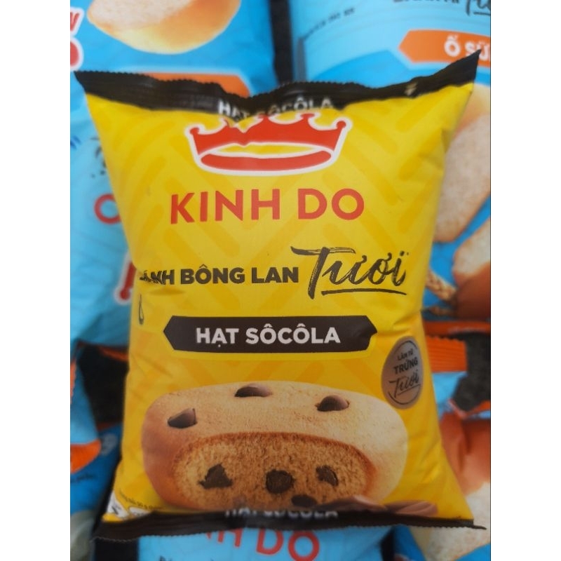 Bánh Bông lan hạt socola Kinh Đô 50gam lốc 10 bánh55gam Shopee