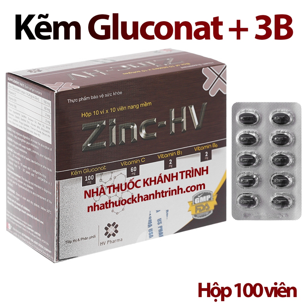 Kẽm gluconat 10mg ZinC HV hỗ trợ phục hồi sức khỏe ăn ngon miệng