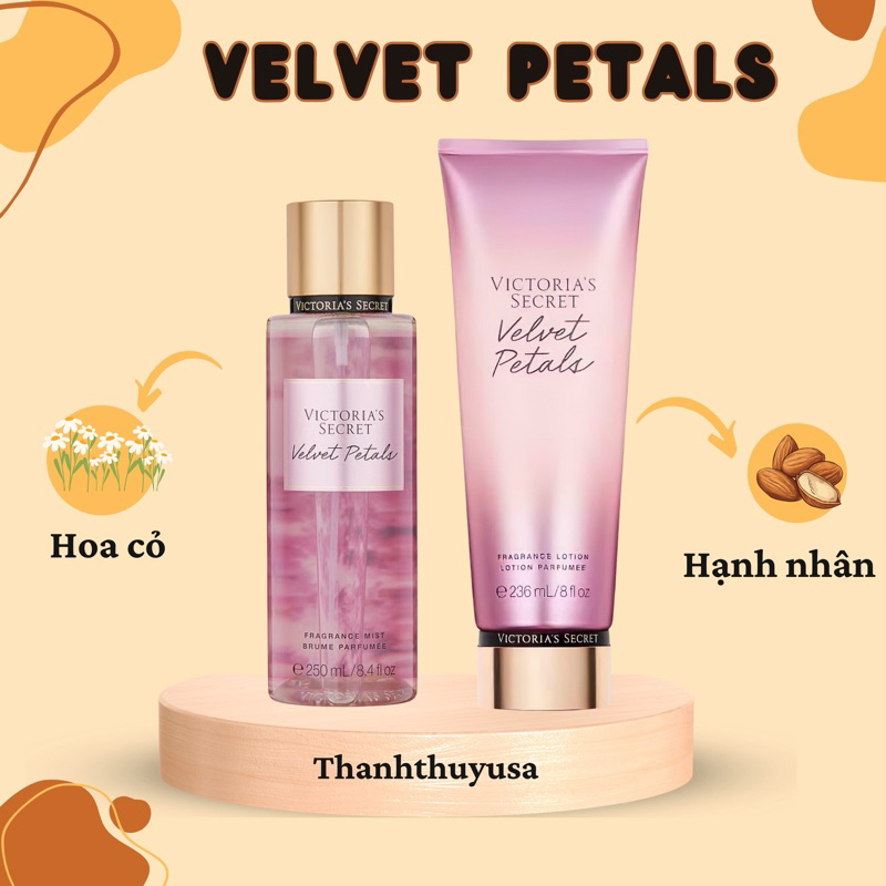 Velvet Petals Combo X T Th M To N Th N Body Mist Lotion Victoria S