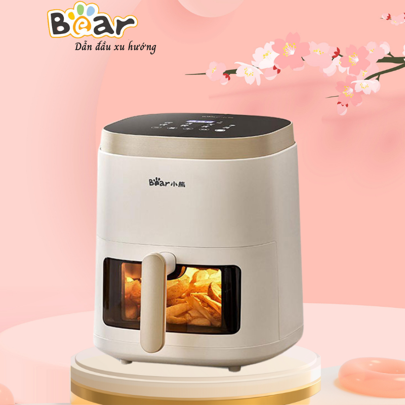 Nồi Chiên Không Dầu 5L Bear QZG F15E3 Bếp Chiên Công suất 1500W Có