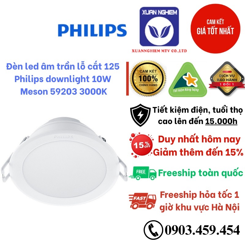 N Led M Tr N L C T Philips Downlight W Meson K Nh