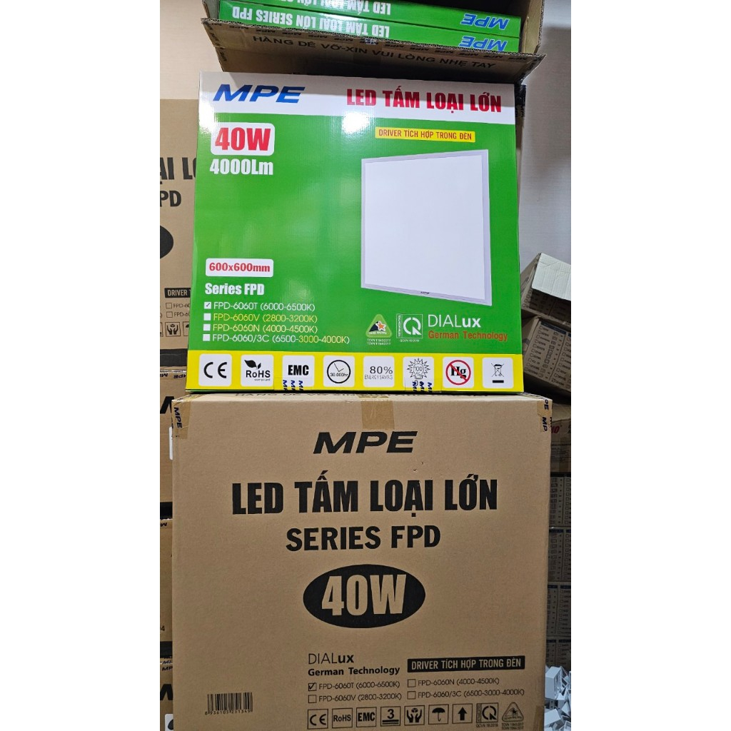 Đèn Led Panel 60x60 40w FPD 6060T Chính Hãng MPE Bảo Hành 2 Năm 1 Đổi