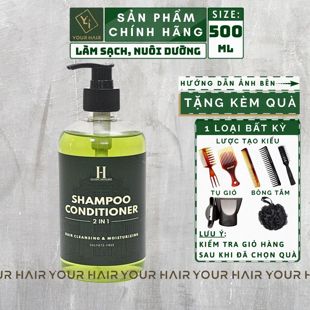 Dầu GỘI XẢ 2 trong 1 Shampoo Conditioner 2 in 1 Saigon Hustlers 250ml