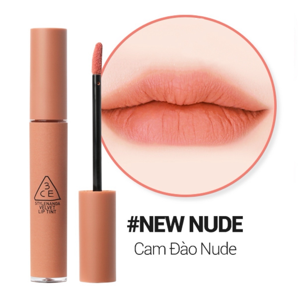Son Kem Lì 3CE Stylenanda Velvet Lip Tint NEW NUDE Shopee Việt Nam
