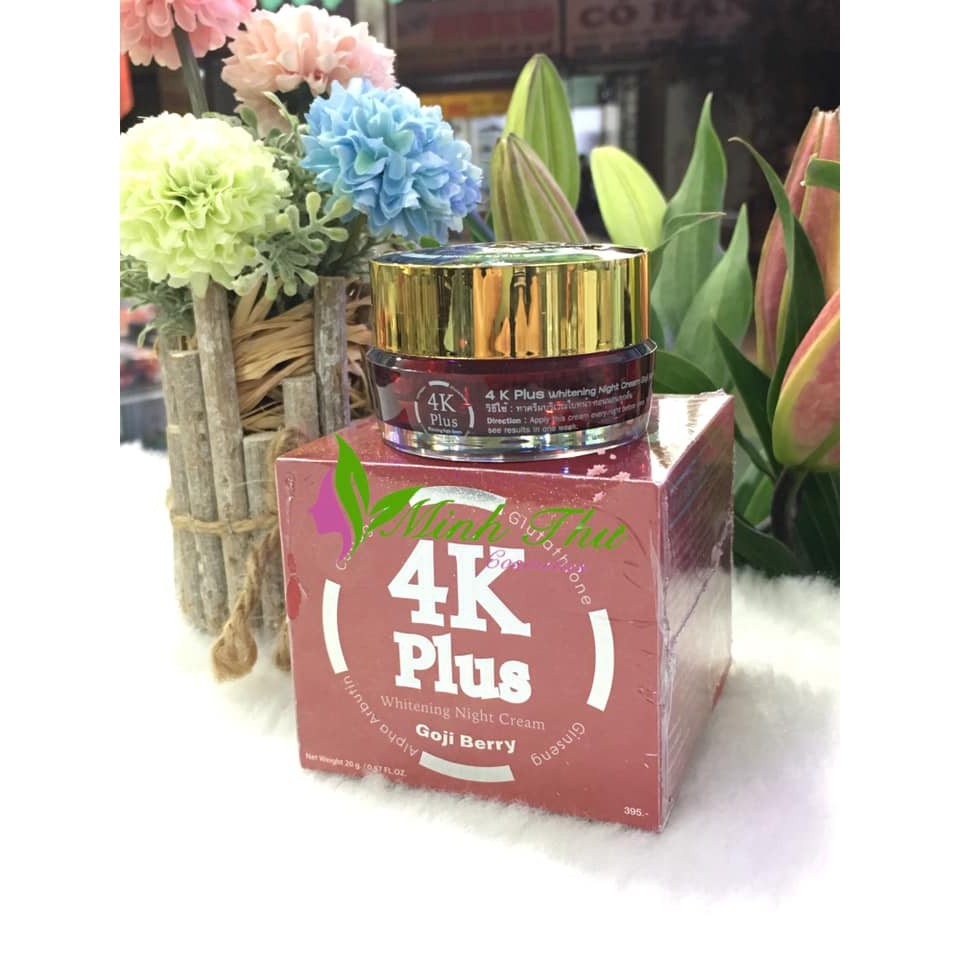 Kem 4K Plus Whitening Night Cream Goji Berry Thái Lan Chính Hãng