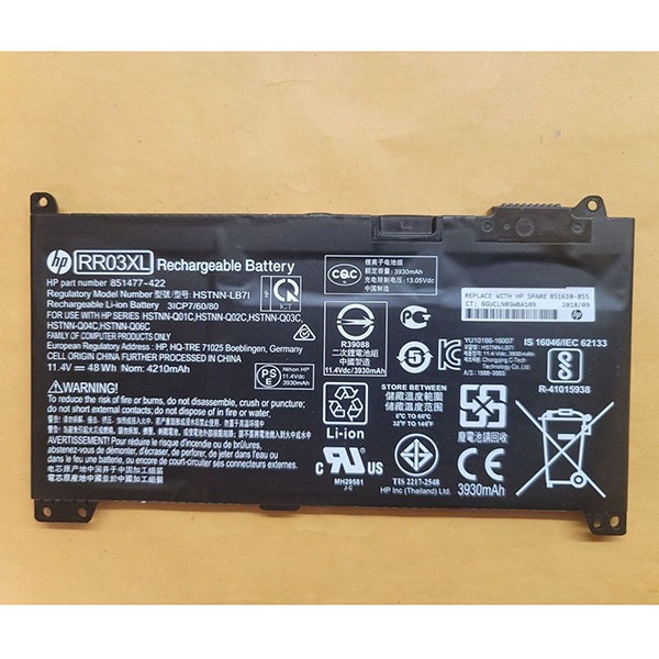 Pin Laptop HP ProBook 430 440 450 455 470 G4 Type RR03XL ZIN LOGO HP