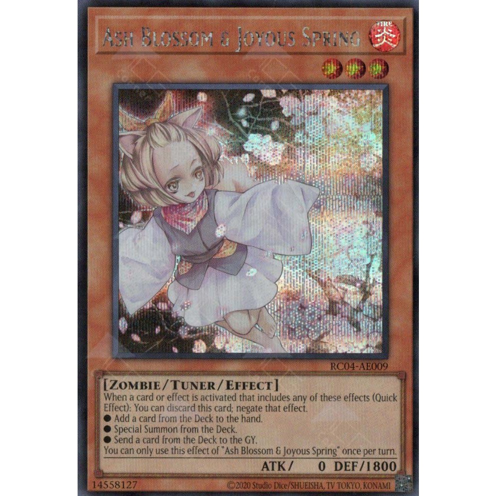 Bài Yugioh Chính Hãng Ash Blossom Joyous Spring RC04 AE009