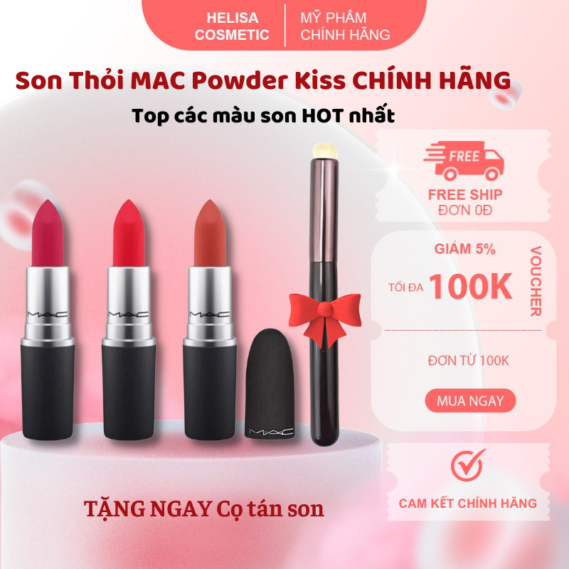 Gói Qùa Free Son MAC Thỏi Hàng Chính Hãng Son Siêu Lì Các Màu Hot