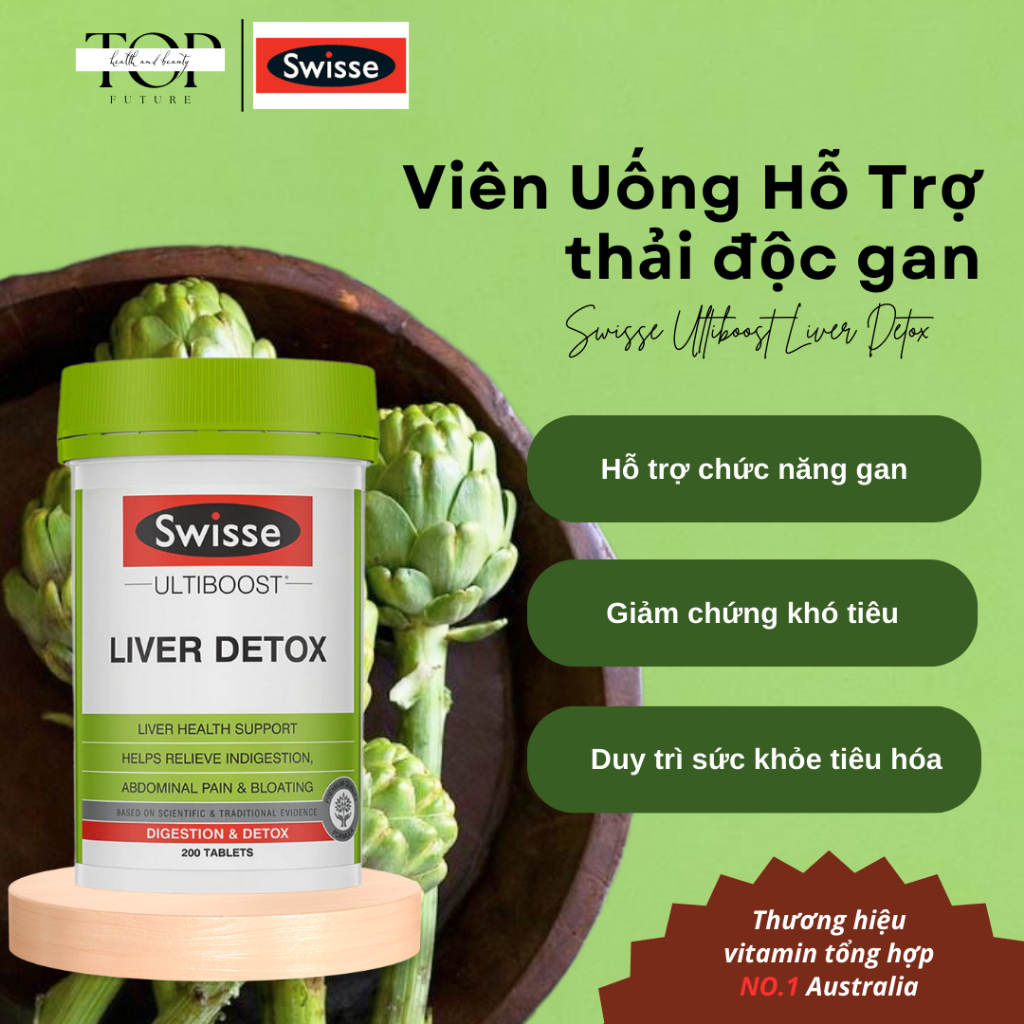 Viên Uống Thải Độc Gan Swisse Liver Detox Của Úc 60 Viên 120 Viên 200