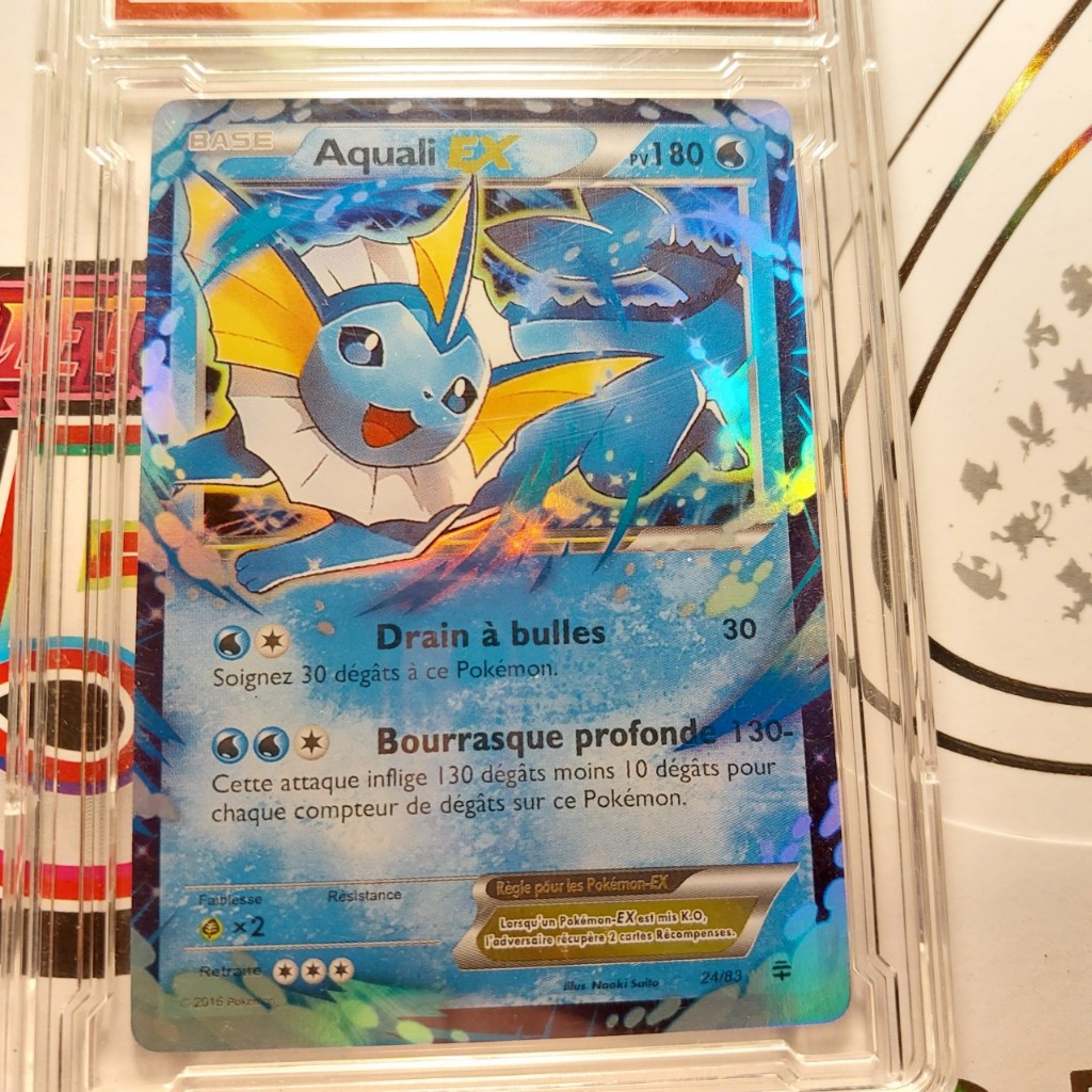 Thẻ Po ké mon game Aquali EX 24 83 TCG Pokemon PHAP Holo Ultra Rare